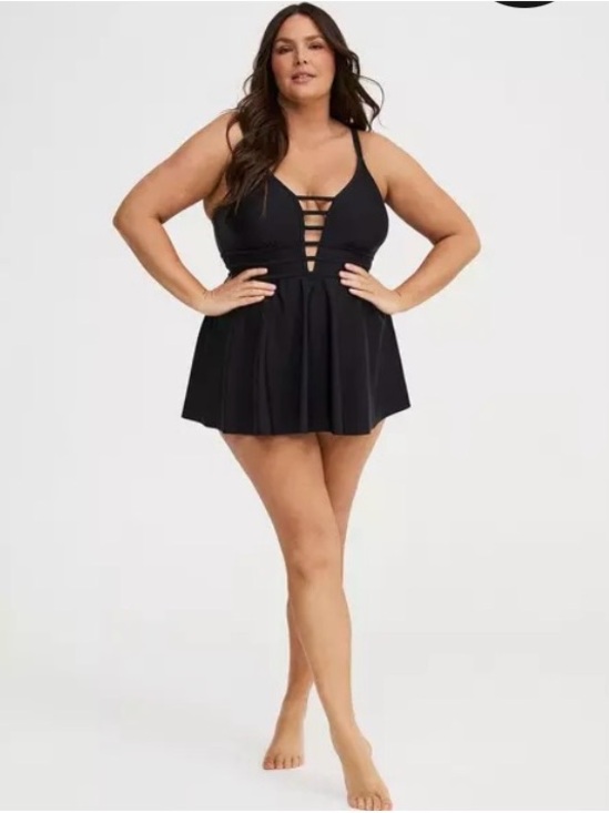 torrid Other - NWT Torrid Black Strappy Skater One-Piece Swimdress